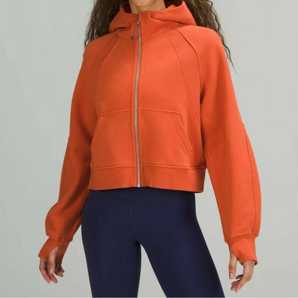 Lululemon Full Zip Canyon Orange Scuba